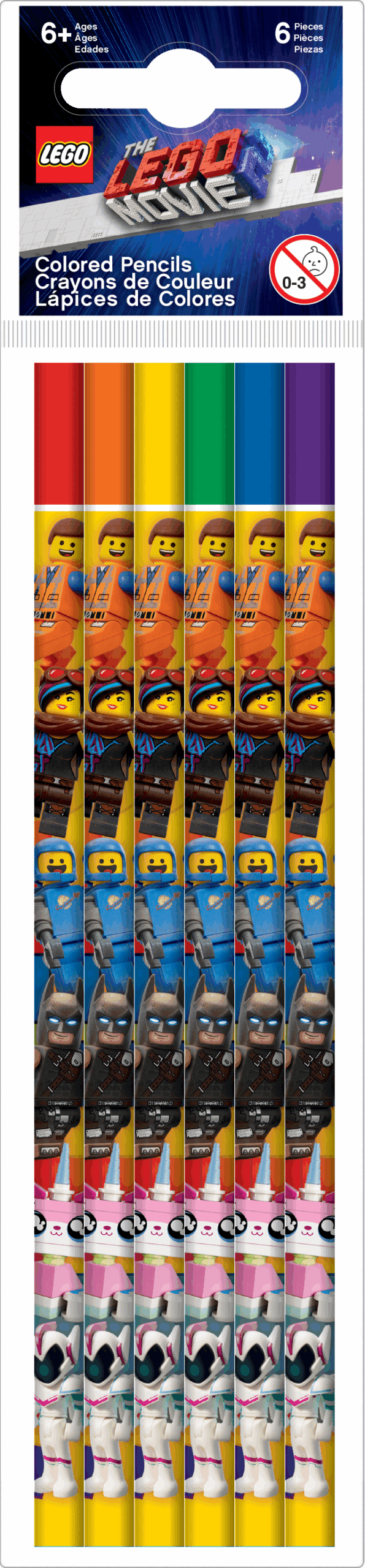 LEGO Movie 2: 6 darabos színes ceruza készlet - 5. Kép