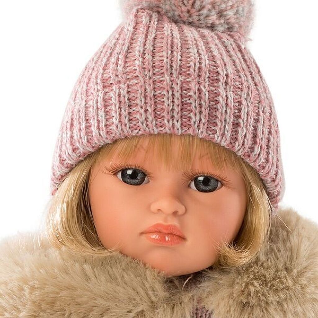Llorens: Olivia 37 cm-es baba rózsaszín ruhában - 2. Kép