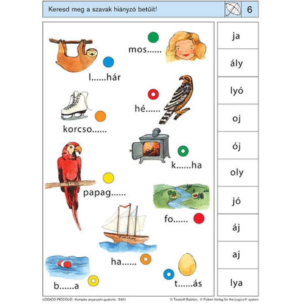 Logico Piccolo feladatkártyák - Betűfogócska: Komplex anyanyelvi gyakorló - 3. Kép