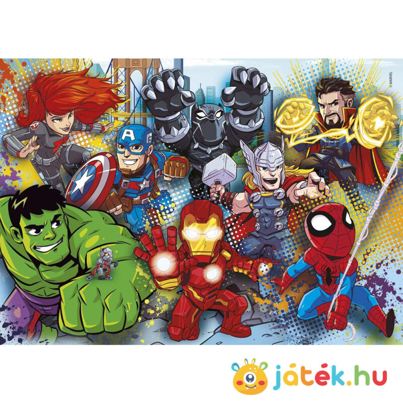 Marvel: Szuperhősök 4 az 1-ben puzzle 2. kirakott képe - 2x20, 2x60 db - Clementoni Super Hero Adventures 24769