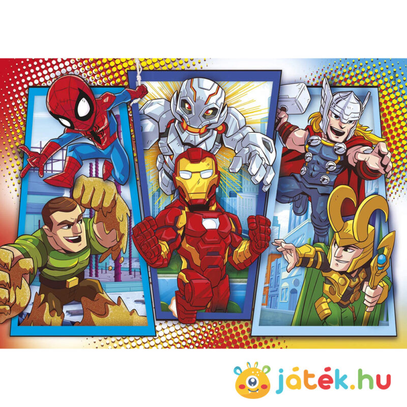 Marvel: Szuperhősök 4 az 1-ben puzzle 4. kirakott képe - 2x20, 2x60 db - Clementoni Super Hero Adventures 24769