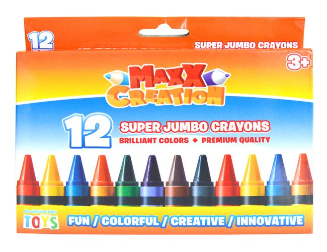 MaxxCreation: 12 darabos tömzsi zsírkréta - alapszínekben - 5. Kép