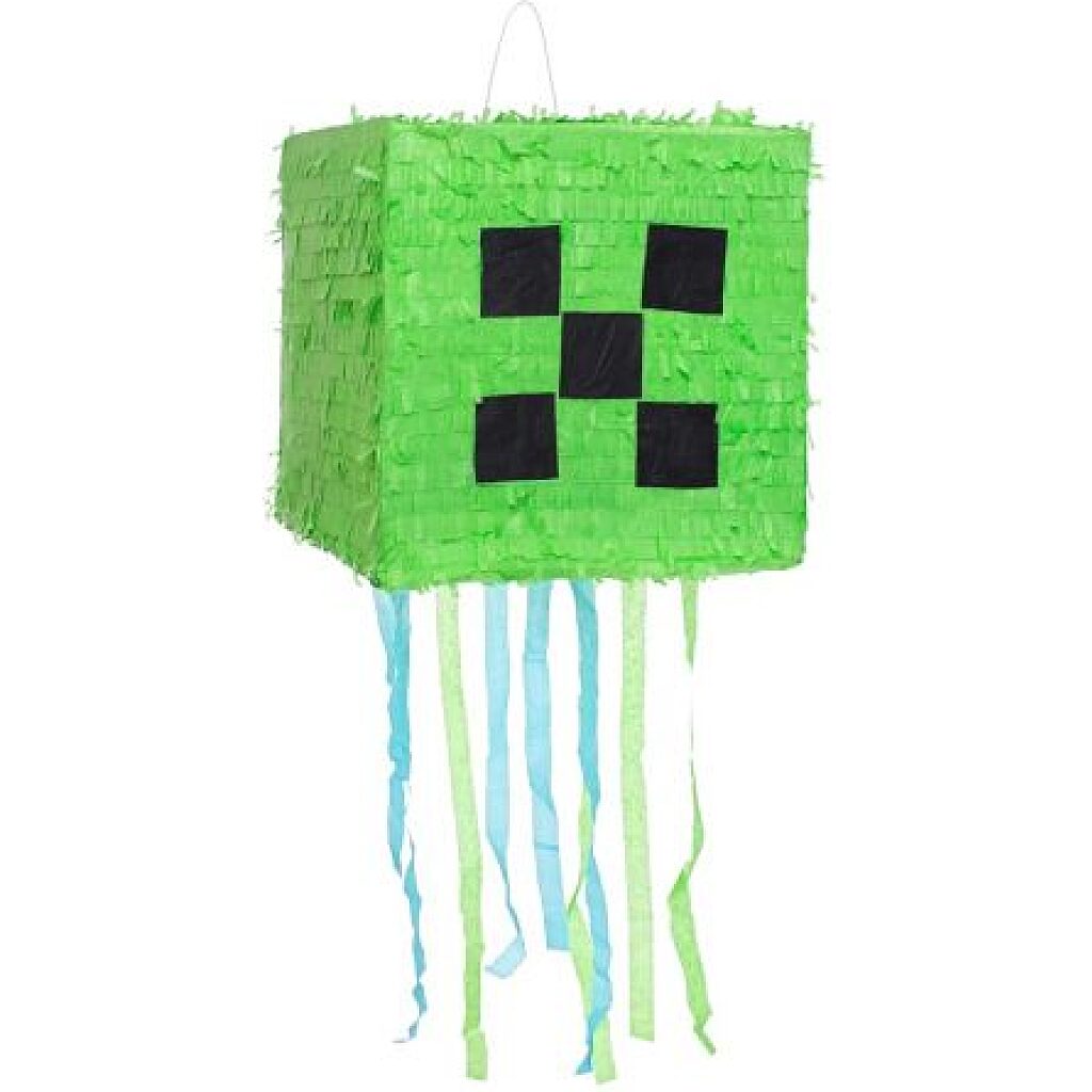 Minecraft: Zöld Pixel Pinata - 28 x 28 x 28 cm - 1. Kép