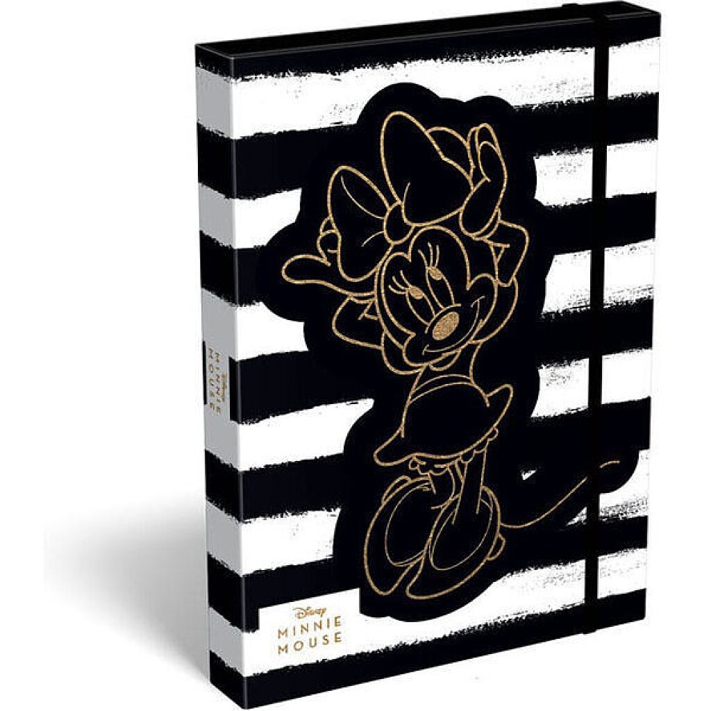 Minnie Fashion: Exkluzív A4 Füzetbox - fekete csíkos - 1. Kép