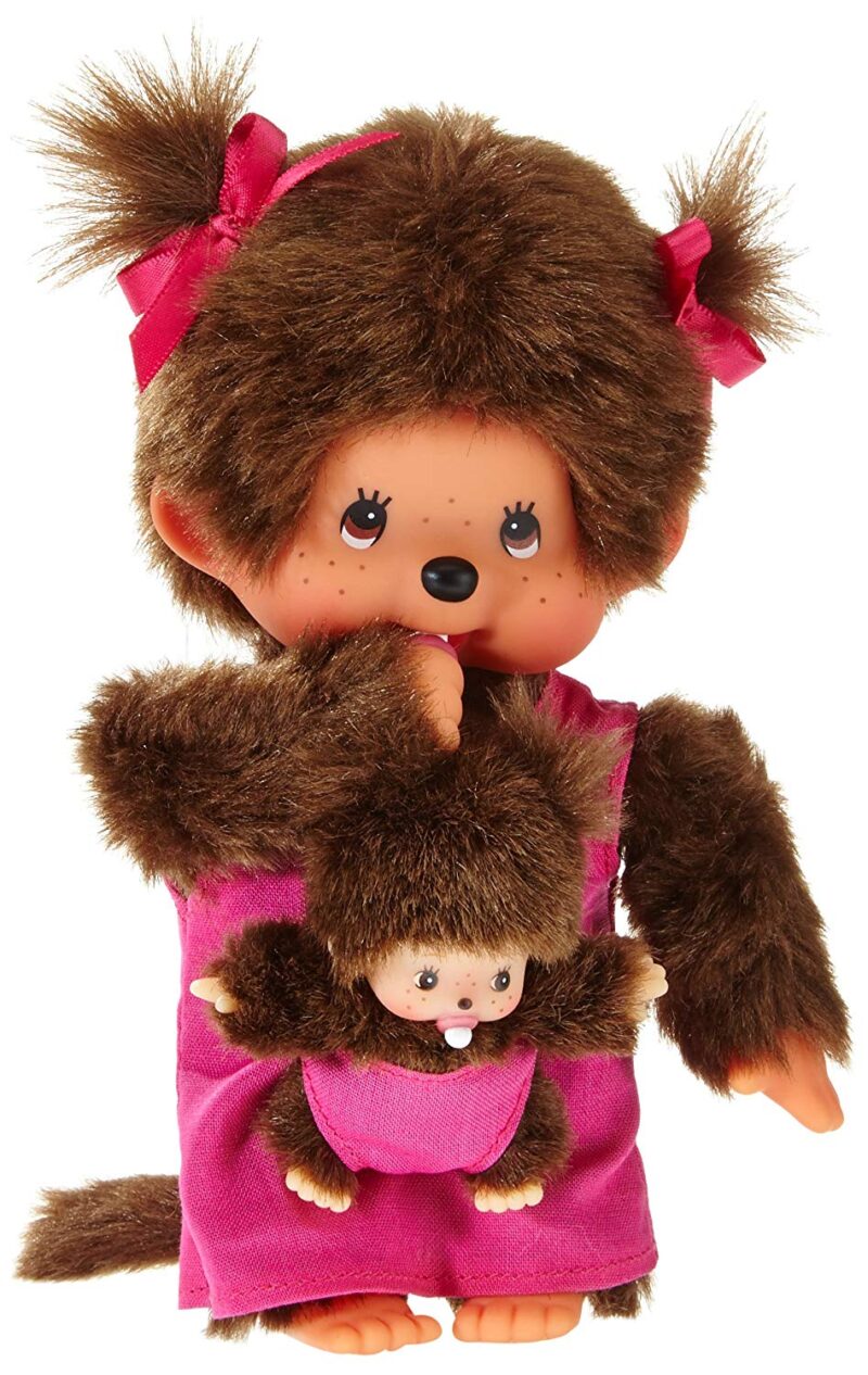 Monchhichi anyuka és kicsinye 20cm rózsaszín - 5. Kép