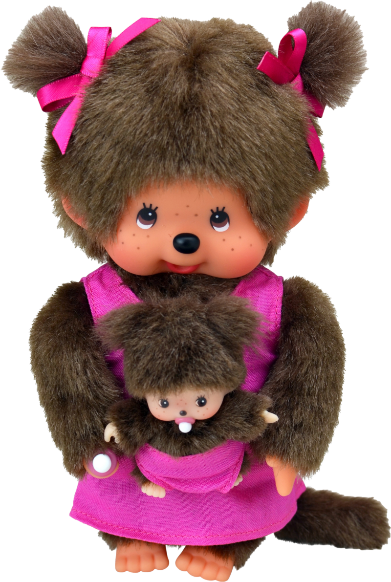 Monchhichi anyuka és kicsinye 20cm rózsaszín - 7. Kép