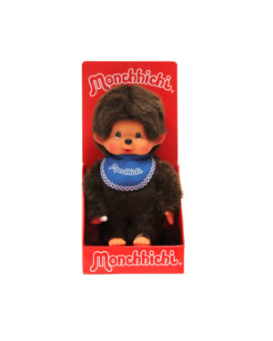 Monchhichi - Klasszikus fiú kék előkével 20cm - 1. Kép