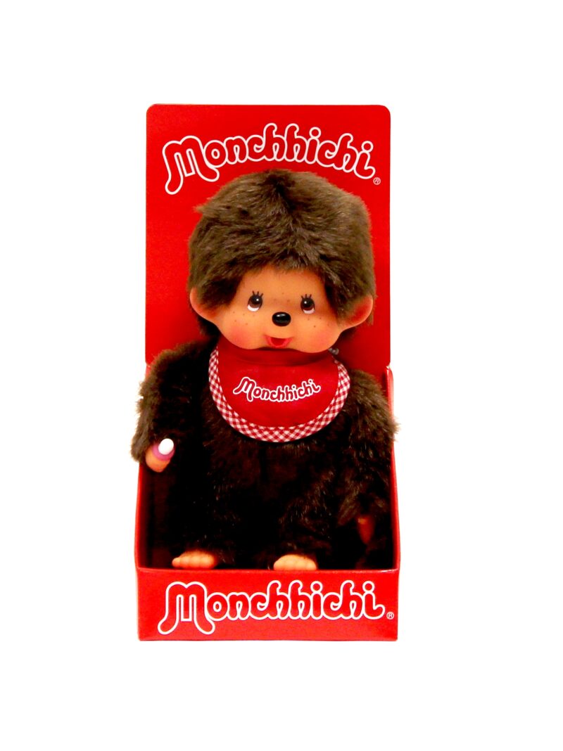 Monchhichi - fiú figura kis piros előkével - 20 cm - 4. Kép