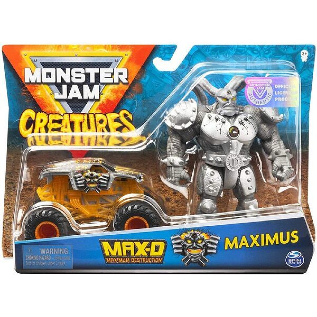 Monster Jam: MAX-D kisautó Maximus figurával - 1. Kép