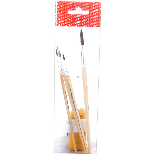 Natúr nyelű ecsetkészlet - 4 db-os - 1. Kép