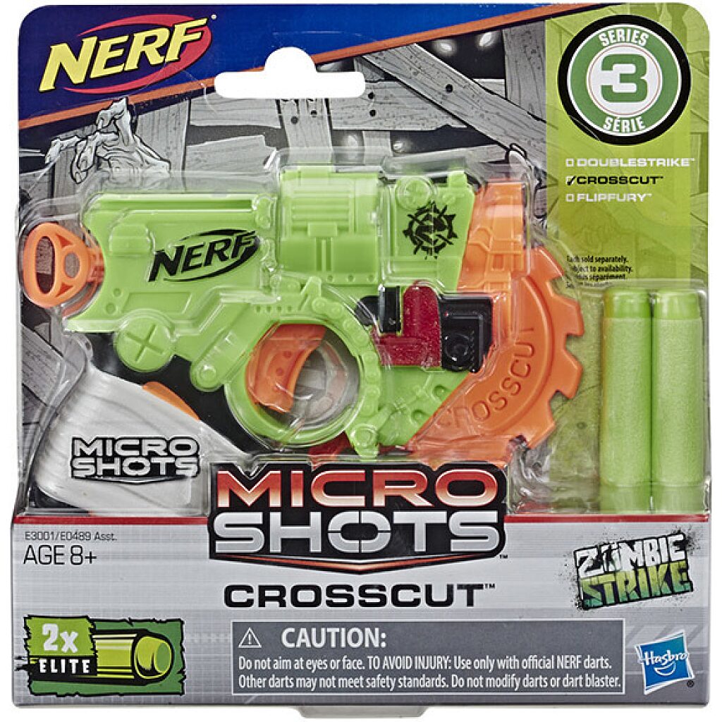 NERF: Microshots Zombie Strike Crosscut szivacslövő fegyver - 1. Kép