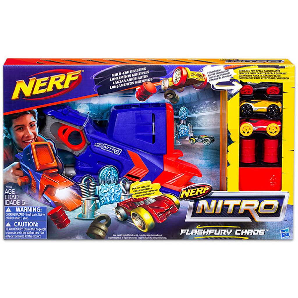 Nerf Nitro: Flashfury Chaos - autó kilövő játékszett - 1. Kép