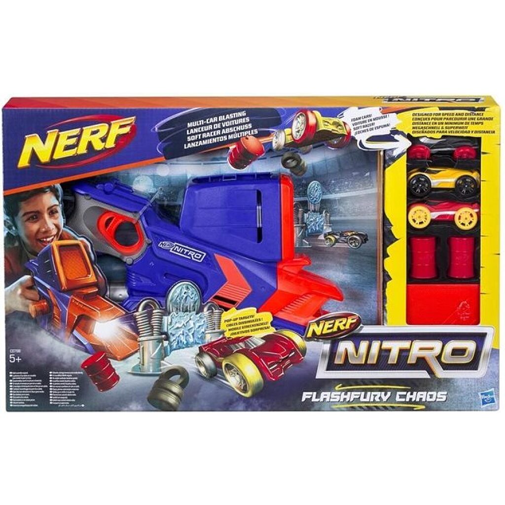 Nerf Nitro: Flashfury Chaos - autó kilövő játékszett - 4. Kép
