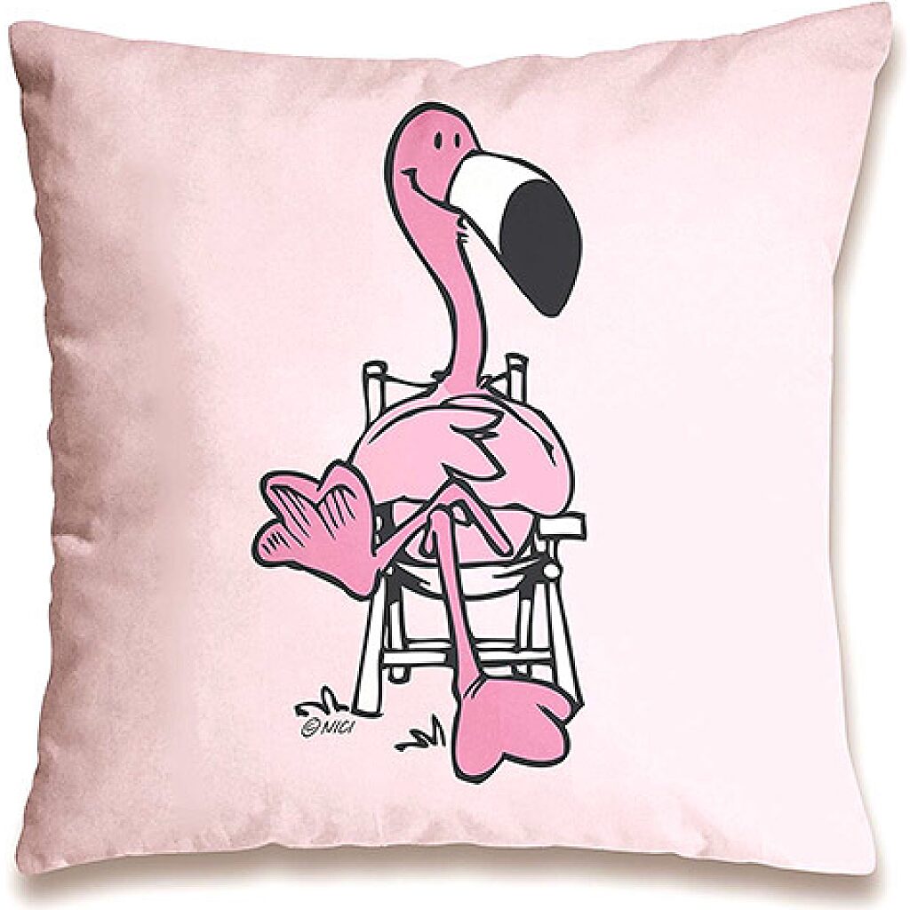 Nici: flamingó mintás párna - 37 x 37 cm