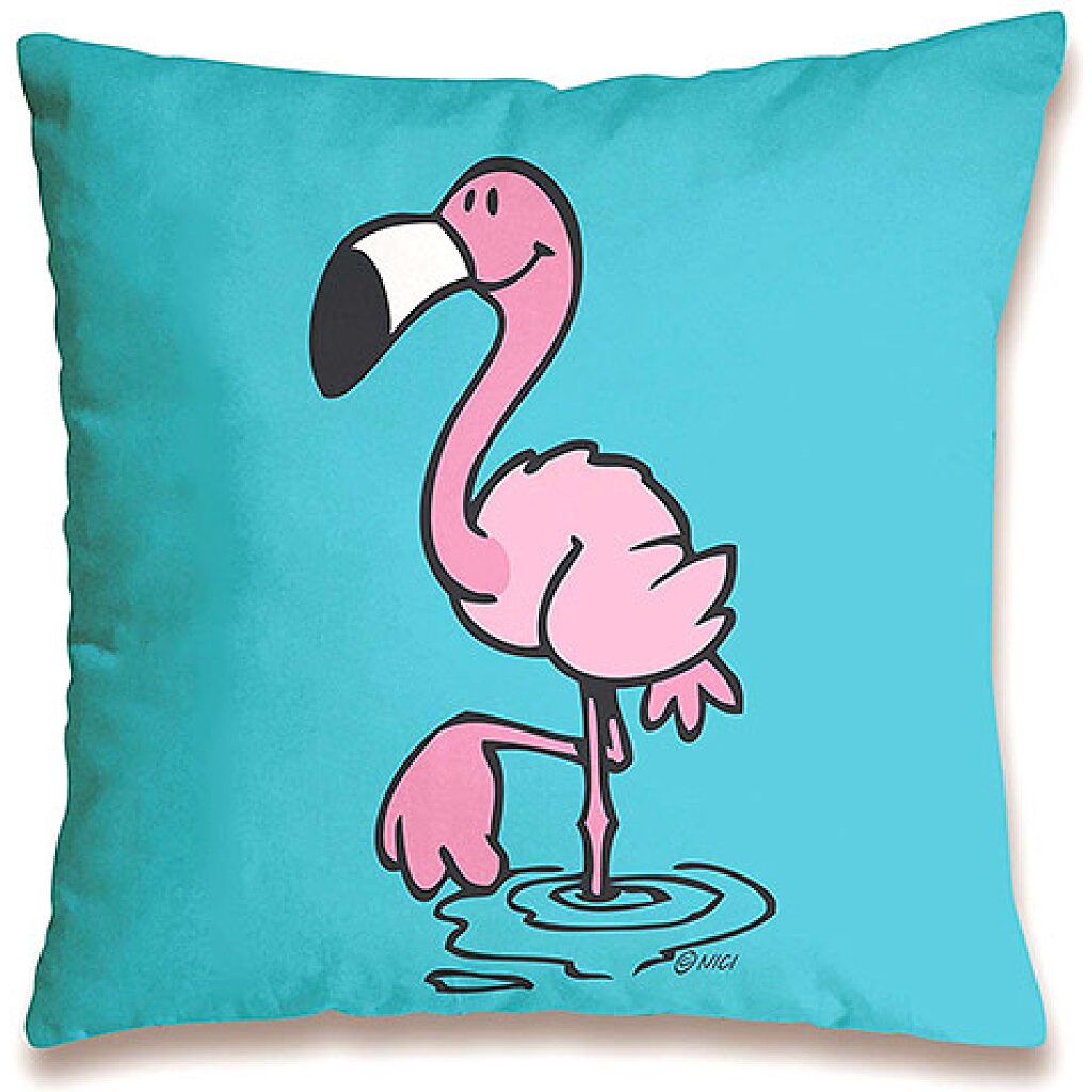 Nici: flamingó mintás párna - 37 x 37 cm