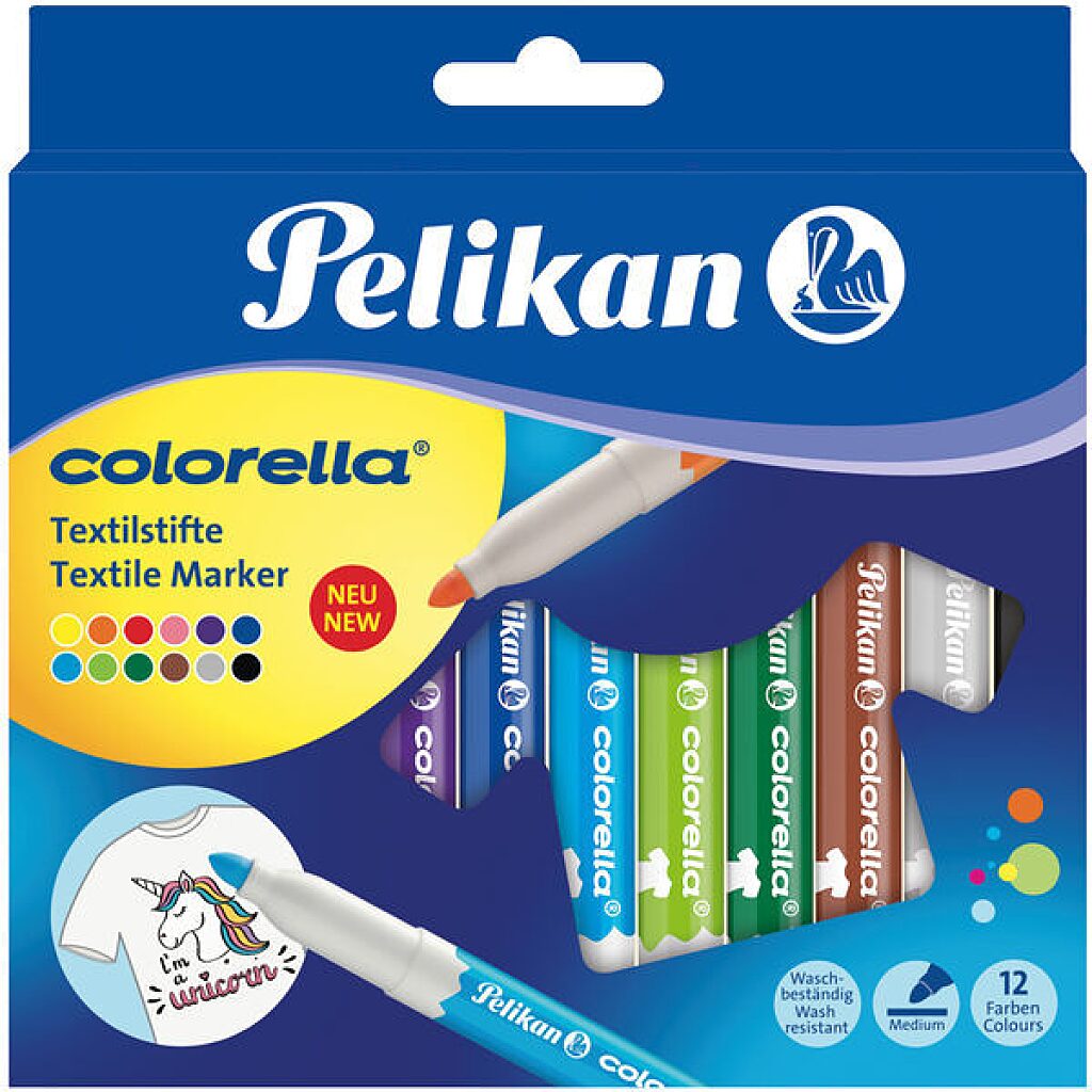 Pelikan: Colorella textilfilc készlet 12 darabos - 1. Kép