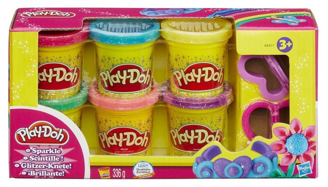 Play-Doh: 6 darabos csillámos gyurmaszett - 5. Kép