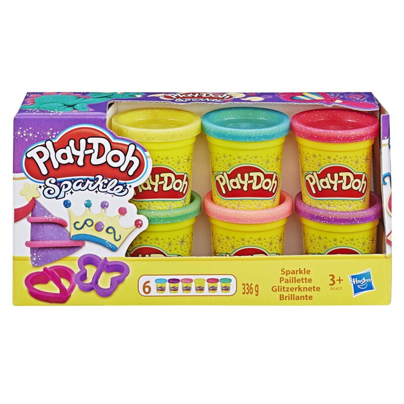 Play-Doh: 6 darabos csillámos gyurmaszett - 6. Kép