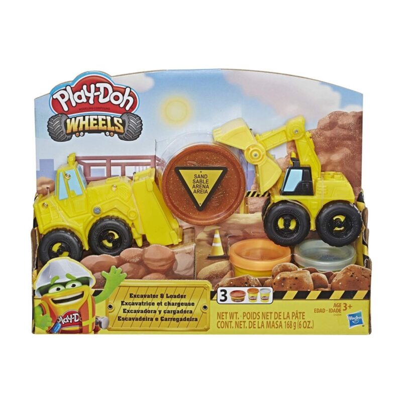 Play-Doh: Kerekek - Kotró és rakodó gépek gyurmaszett - 4. Kép