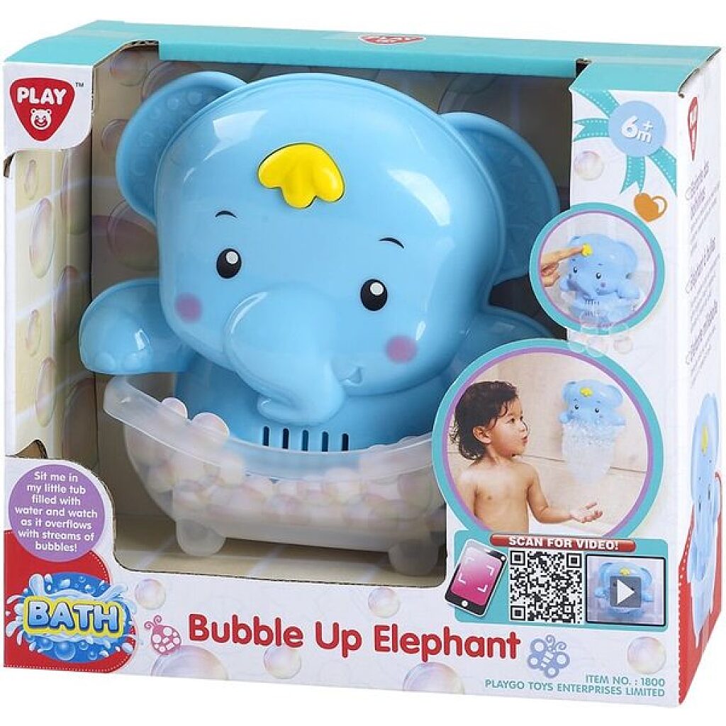 Playgo: Habfújó elefánt bébi fürdőjáték - 1. Kép