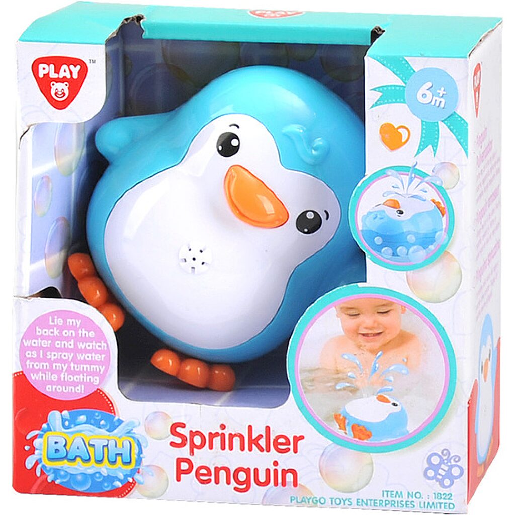 Playgo: Vízspriccelő pingvin fürdőjáték - kék - 1. Kép