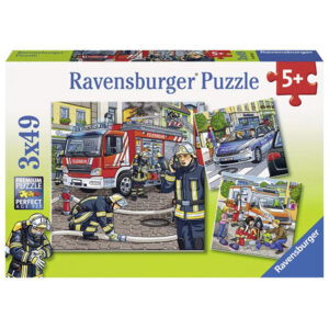 Ravensburger: szolgálati járművek 3x49 darabos puzzle - 1. Kép