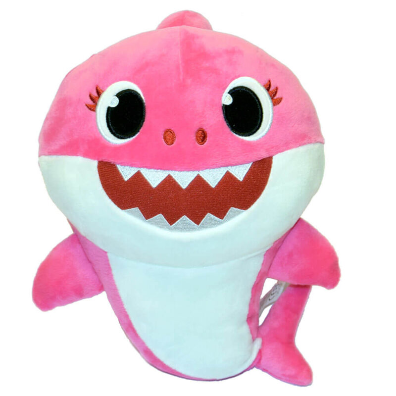 Rózsaszín baby shark anya cápa plüssjáték