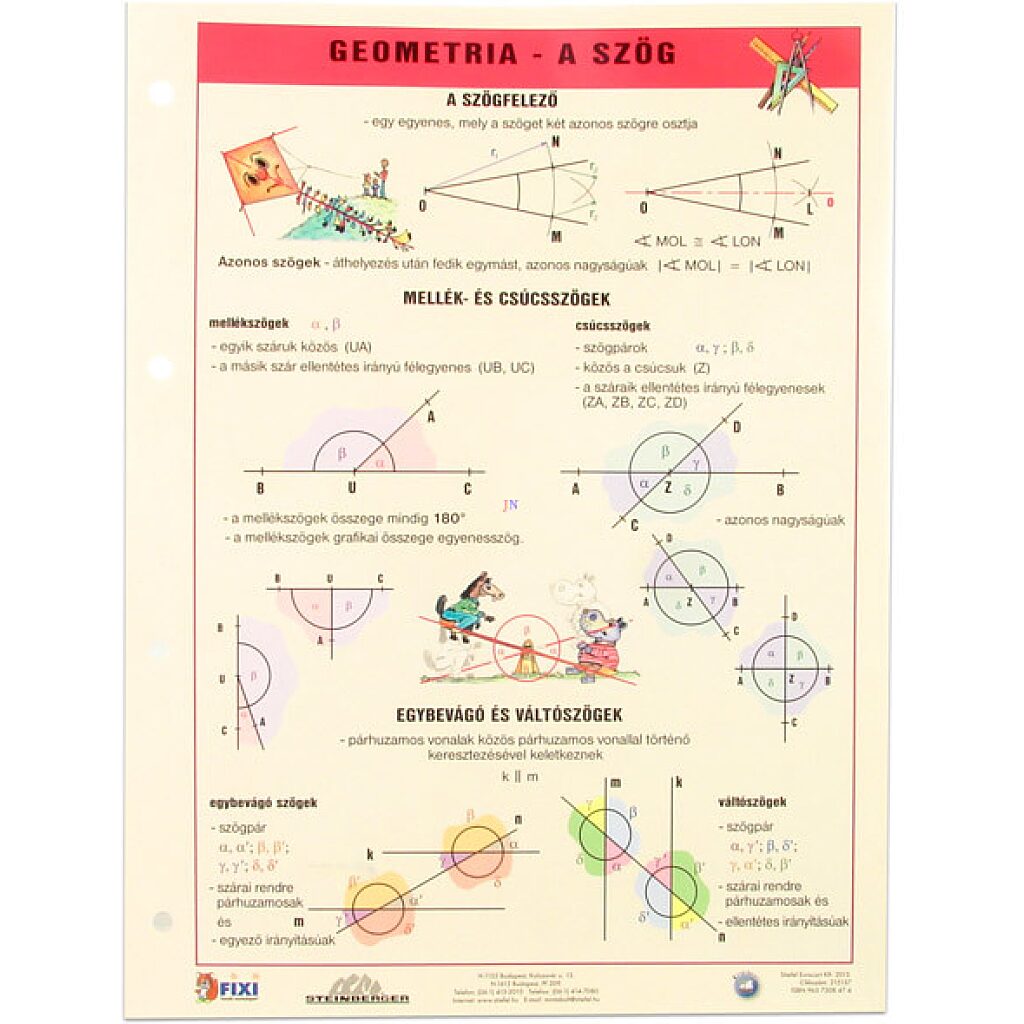 Tanulói A4-es munkalap - Geometria - A szög - 1. Kép