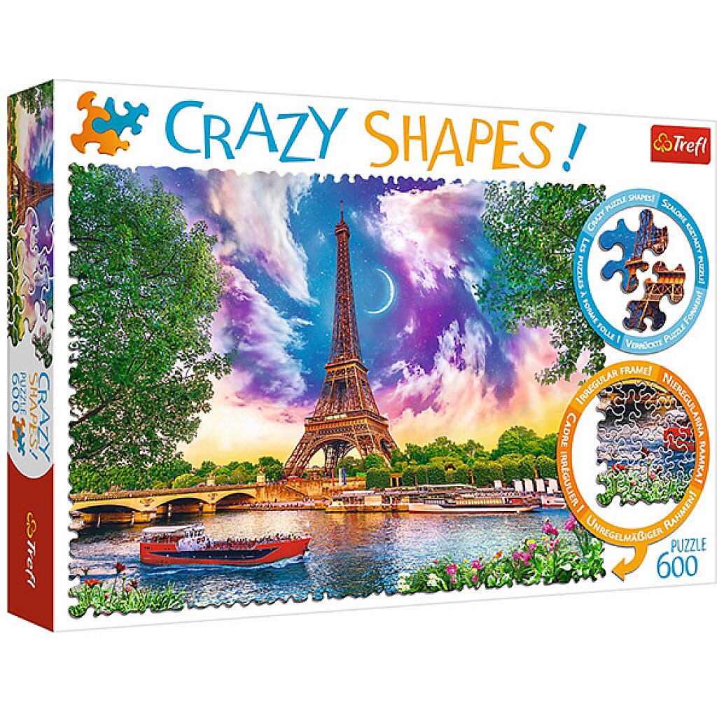 Trefl Crazy Shapes:  A Párizs feletti ég 600 db-os puzzle - 1. Kép