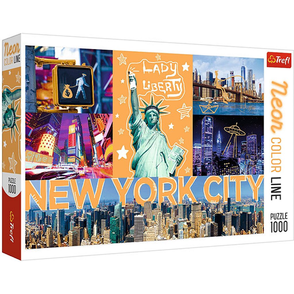 Trefl Neon Color Line:  New York City 1000 db-os puzzle - 1. Kép