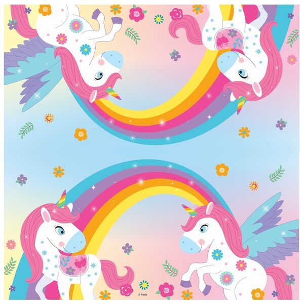 Unikornisos szalvéta - 33 x 33 cm - 1. Kép