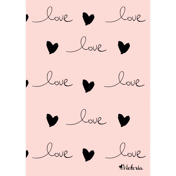 VICTORIA Paris Love négyzetrácsos füzet - A4