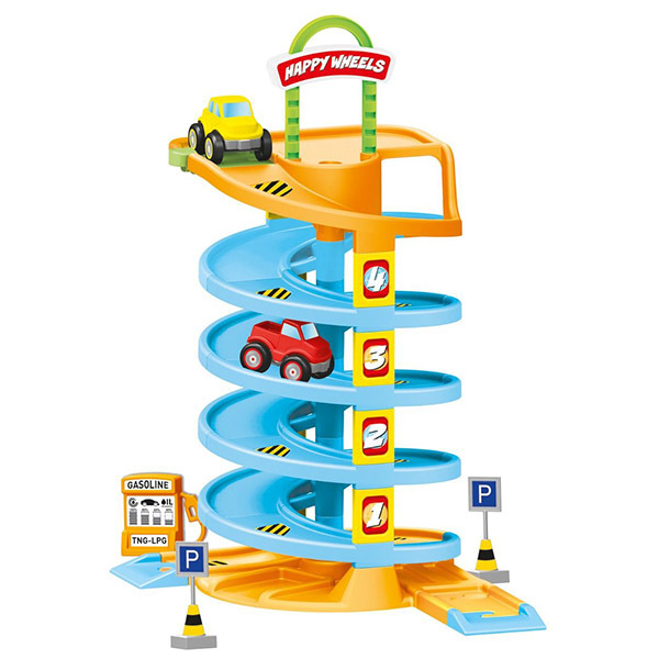 Wader: 38 darabos 5 szintes spirálpálya kisautókkal - 2. Kép