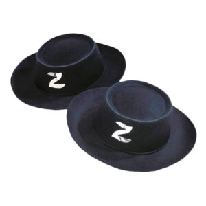 Zorro kalap - fekete - 1. Kép