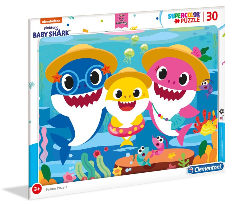 Baby Shark keretes puzzle - 30 db-os (többféle) - 2. Kép