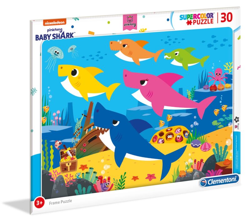 Baby Shark keretes puzzle - 30 db-os (többféle) - 3. Kép