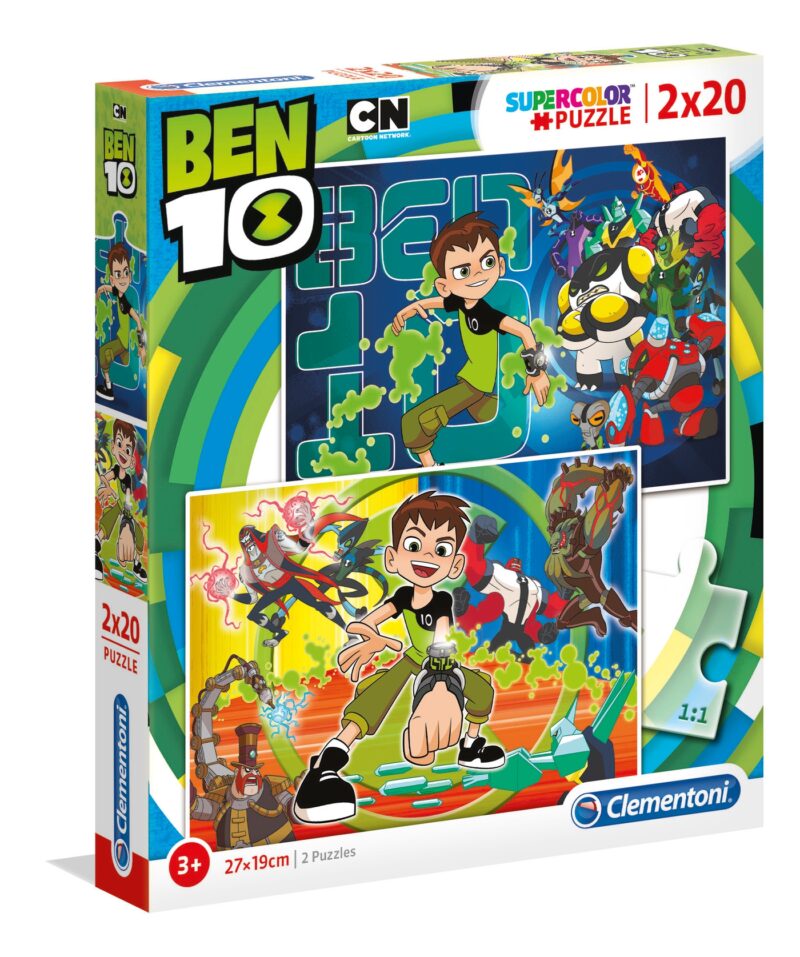 Ben Ten - 2 az 1-ben (2x20 db-os) Szuperszínes puzzle - 1. Kép