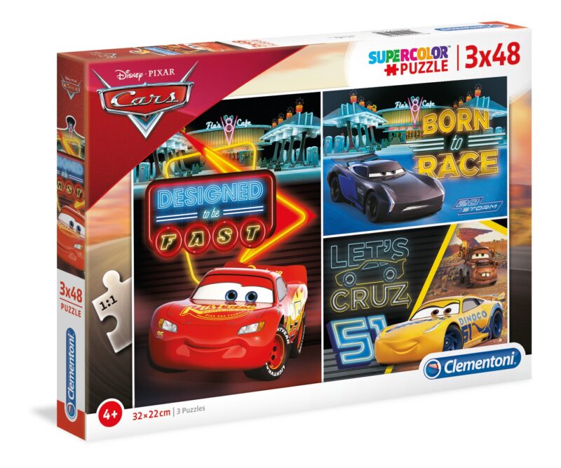 Verdák: 3 az 1-ben (3x48 db-os) Szuperszínes puzzle - 1. Kép