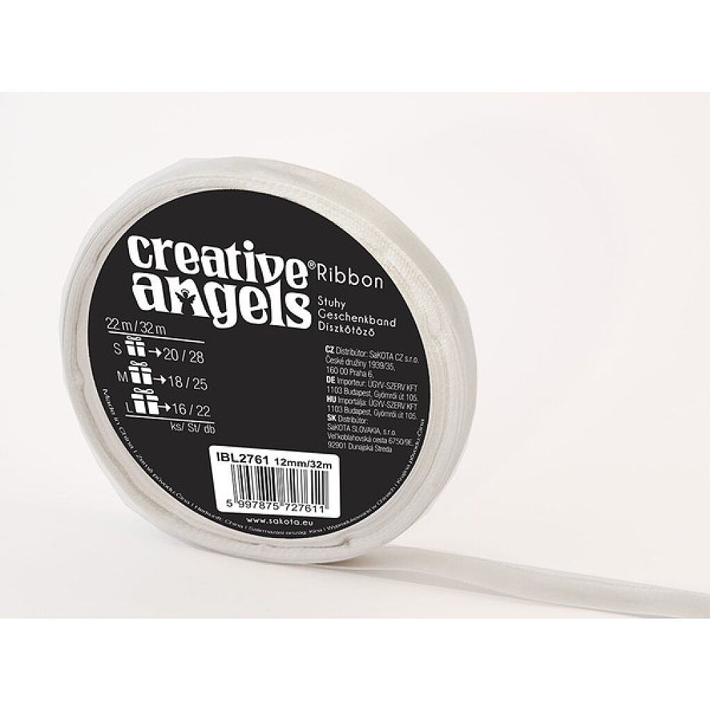 Creative Angel díszkötöző szatén szalag - ezüst - 1. Kép