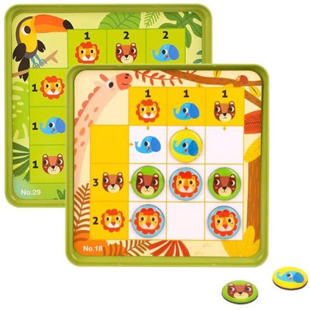 Erdei állatos mágneses sudoku fém dobozban - 1. Kép