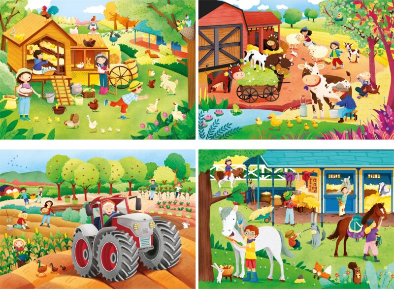 Farm: 4 az 1-ben (2x20 és 2x60 db-os) puzzle - 2. Kép