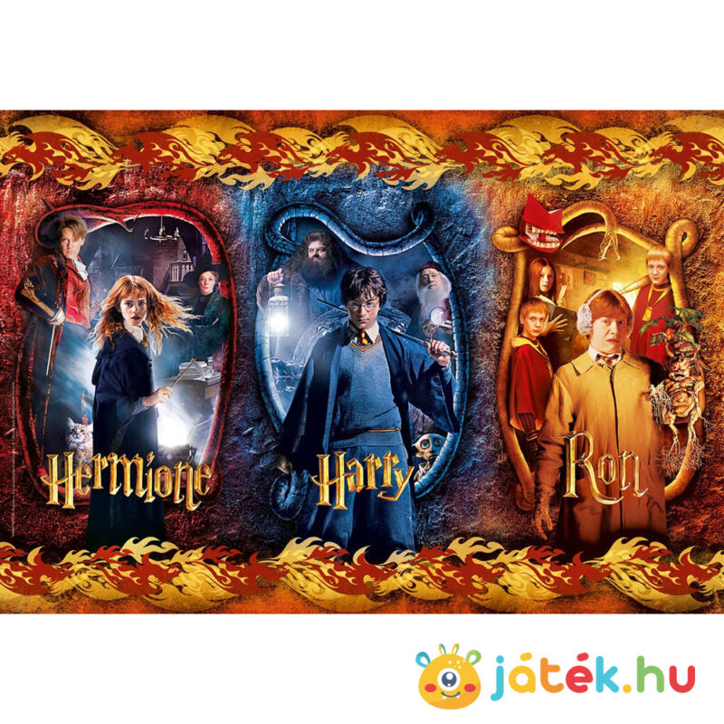 104 db-os Harry Potter puzzle kirakott képe: Hermione, Harry Potter, Ron szereplésével - Clementoni SuperColor 61885