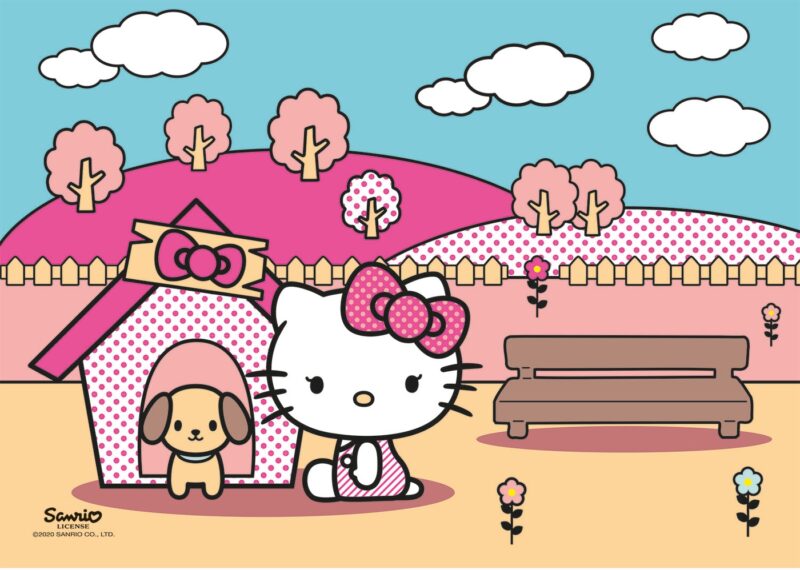 Hello Kitty 2 az 1-ben (2x20 db-os) Szuperszínes puzzle - 3. Kép