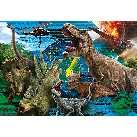 Jurassic World - 104 db-os Szuperszínes puzzle - 2. Kép