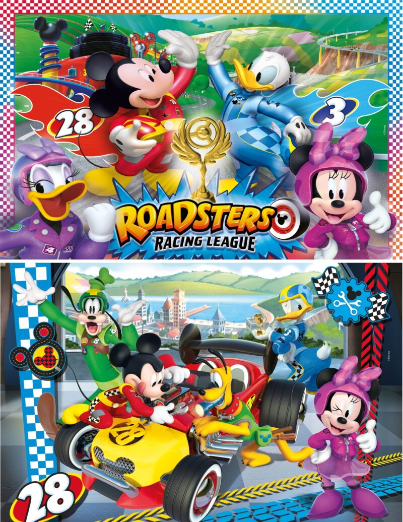 Mickey és a sportkocsis versenyzők - 2 az 1-ben (2x20 db-os) Szuperszínes puzzle - 2. Kép