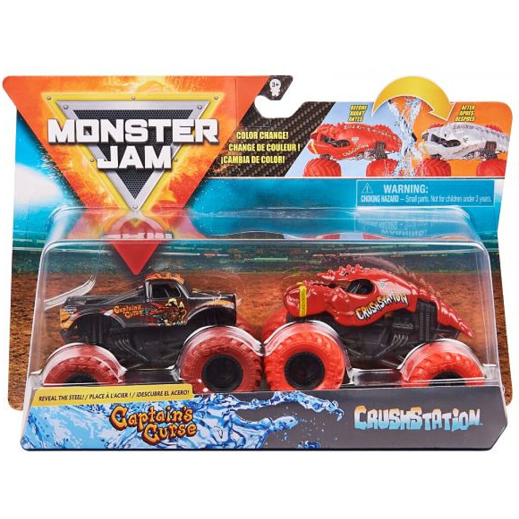 Monster Jam: Captains Curse és Crush Station 2 darabos kisautó szett - 1. Kép