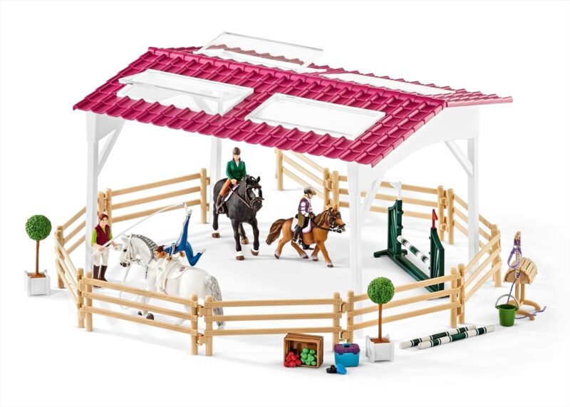 Schleich 42389 Lovaglóiskola lovas lányokkal és lovakkal - 1. Kép