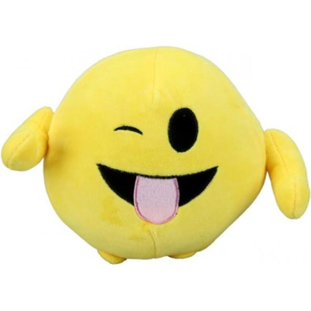 Imoji plüss labda 18cm - kacsint és nyelvet ölt - Kép 1
