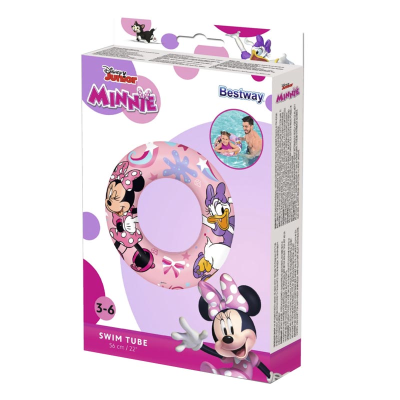 Mickey egér és barátai: Minnie és Daisy mintás rózsaszín úszógumi, 56 cm (Bestway, 91040)
