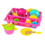 Szerepjáték: Műanyag 32 darabos étkészlet tálcában